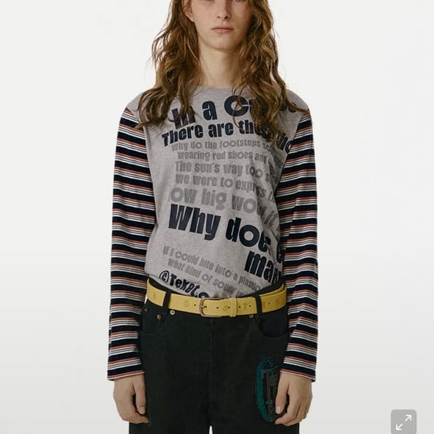 Think Swell Stripe L/S Tee Melange Gray