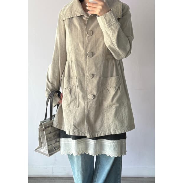 카라 자켓 봄아우터 일본빈티지 