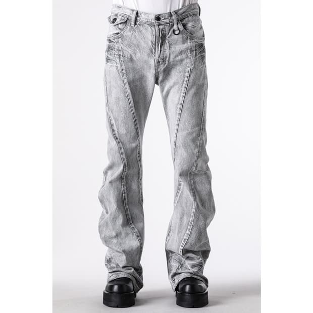 새상품 율리우스 12oz 트위스트 플레어데님 2사이즈