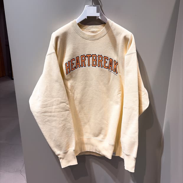 (정품/새상품) 베드윈 앤 더 하트브레이커 남성 크림 로고 캠벨 맨투맨 