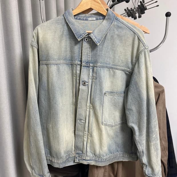 아프레쎄 25ss 청자켓 bleached 48