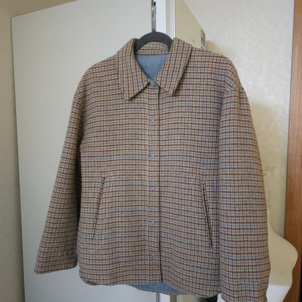 so wool 소울 울자켓 누빔 하프코트