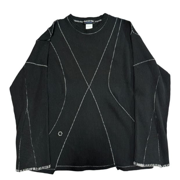 코스트퍼킬로 스티치 니트 (블랙 / L) whip stitch tee