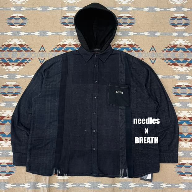 [OS] 니들스 x 브레스 리빌드 7컷 와이드 후드 셔츠