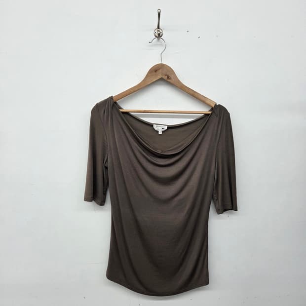 막스마라 브라운 반팔 티셔츠 여성M