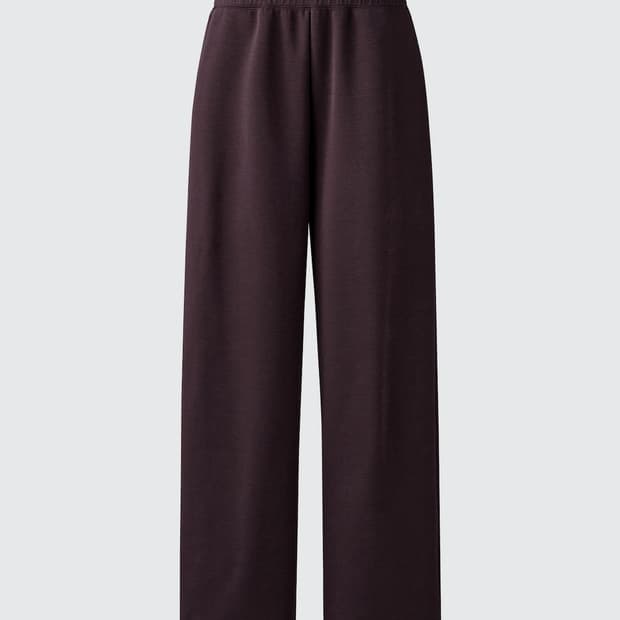 [L] 유니클로 C 스웨트 와이드 팬츠 와인