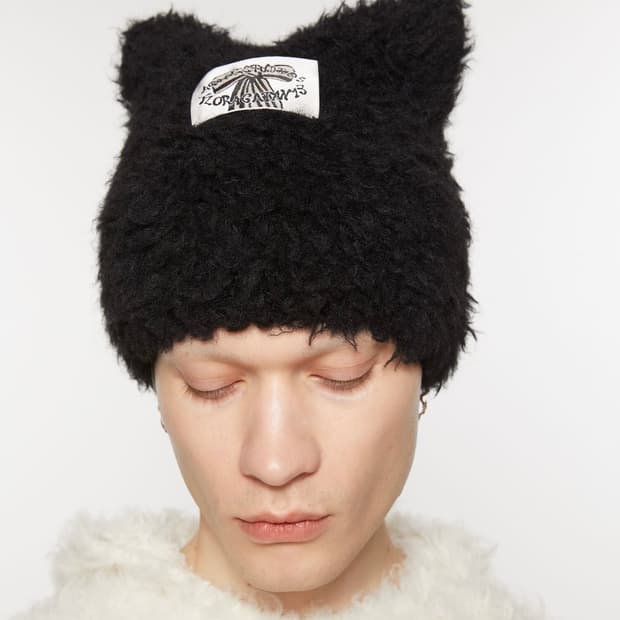 아크네스튜디오 FLUFFY 스퀘어 비니/블랙