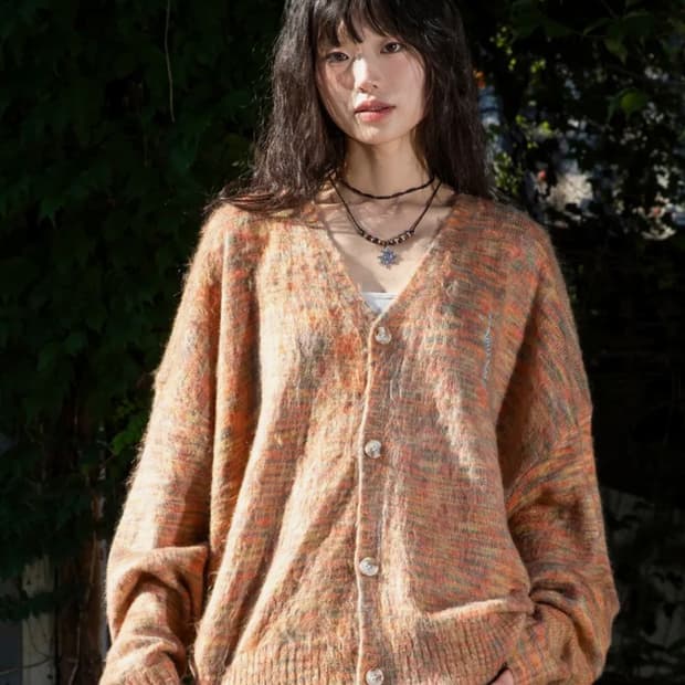 루나키후 후와후와 루즈핏 가디건