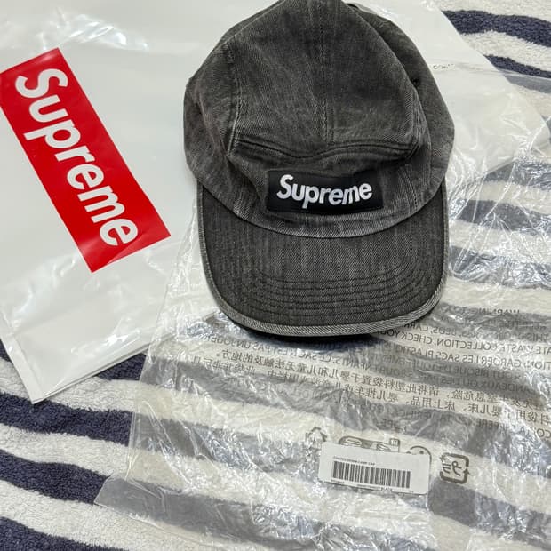 Supreme Coated Denim Camp Cap (24SS)