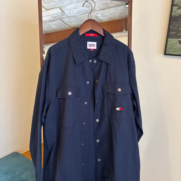 tommy 타미진스 네이비 블루종 셔츠 자켓