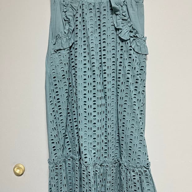 [새상품]민트 롱스커트