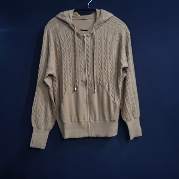 후드 케이블 가디건