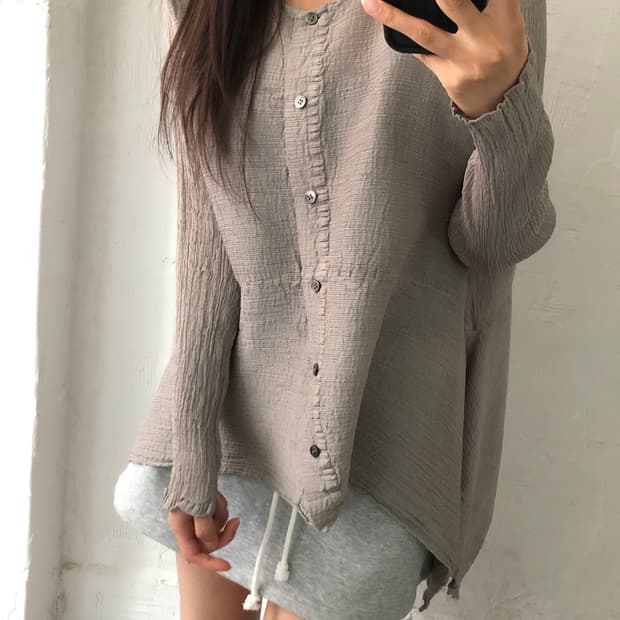 me Issey Miyake 미 이세이미야케 그레이 플리츠 가디건