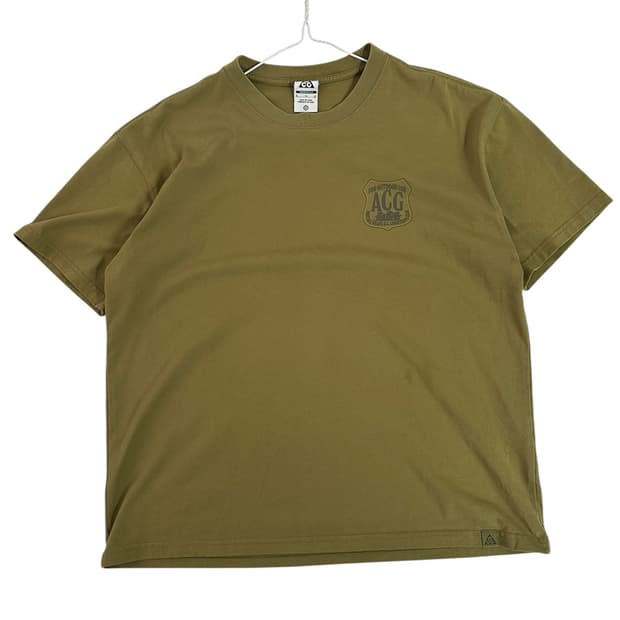 나이키 acg 로고 카키 티셔츠 XL