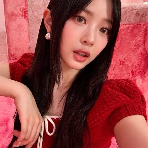 Puff half knit top 뉴진스 하니 착용