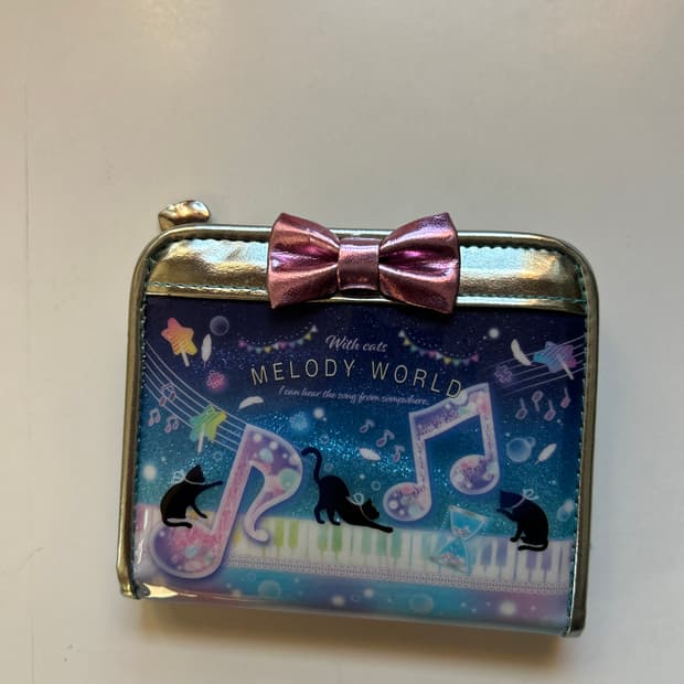 고양이 음표 지갑 