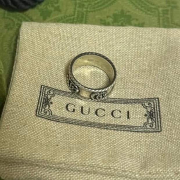 구찌 gucci GG 마몽 와이드 링 15호
