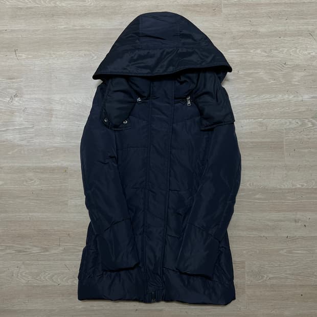 캘빈클라인 여성 프리미엄 다운 후드 롱패딩 점퍼 [네이비] XS/85