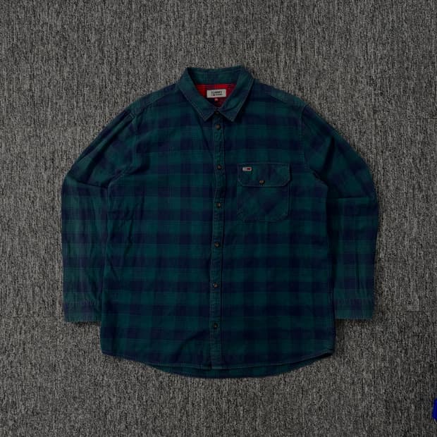 타미 진스 플란넬 체크 셔츠 