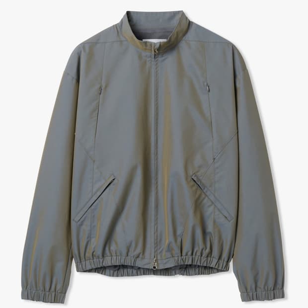 르마드 투톤 로우컷 밴딩 숏 자켓 그레이쉬 블루 2사이즈