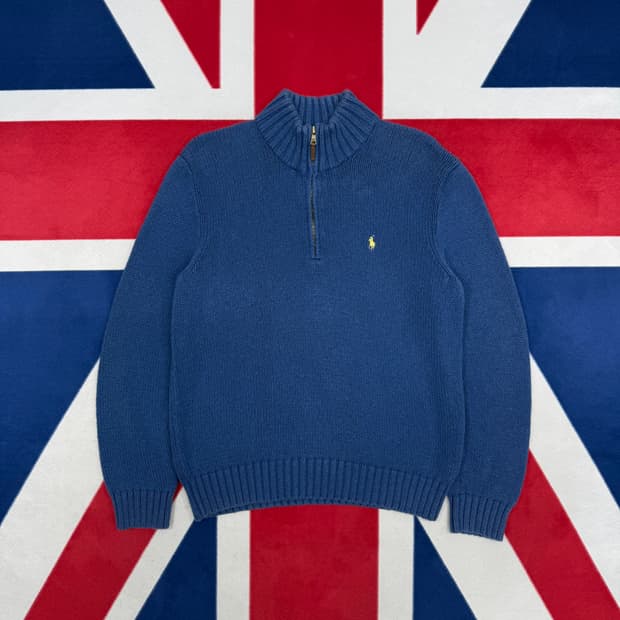 폴로 반집업 니트 L 