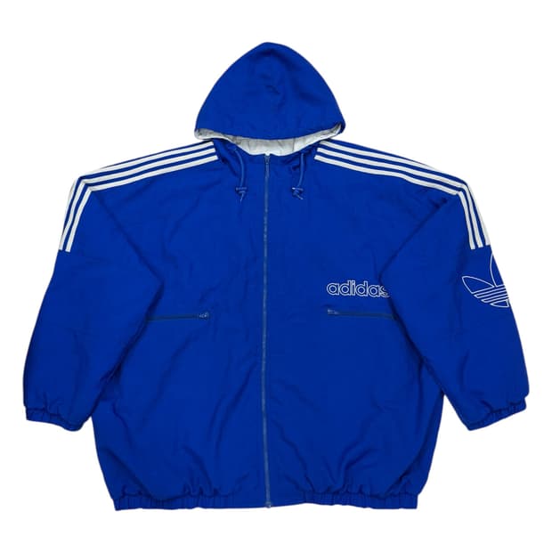 아디다스 해외판 방탄 정국 꾹디다스 트레포일 누빔 바람막이 자켓 블루