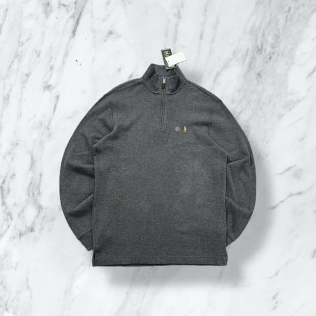 폴로 랄프로렌 그레이 하프집업 니트 