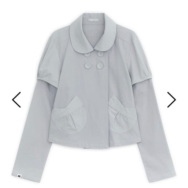 허그유어스킨 디테쳐블 라운드 자켓 그레이시 블루