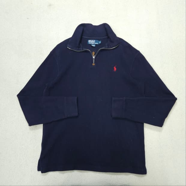 폴로 랄프 로렌 반집업 니트 S 네이비