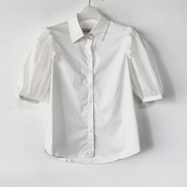 톰그레이하운드 텍스처 블록 셔츠 블라우스