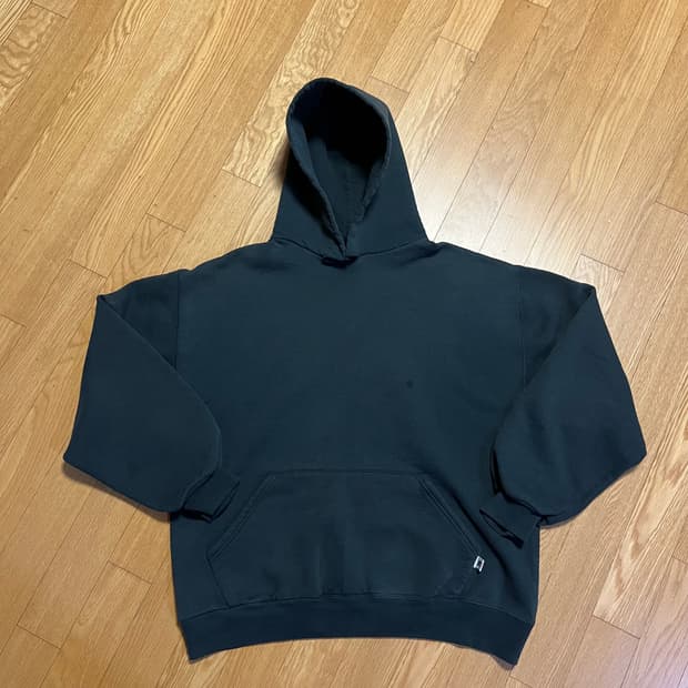 [L] 90s USA 빈티지 러셀 후드 블랙