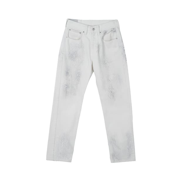21SS WHITE PAINT DENIM