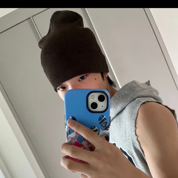 코르티스맛 얇은 원단 여름 롱비니 브라운