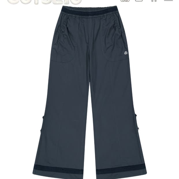 코이세이오 레이스 코튼 팬츠 네이비