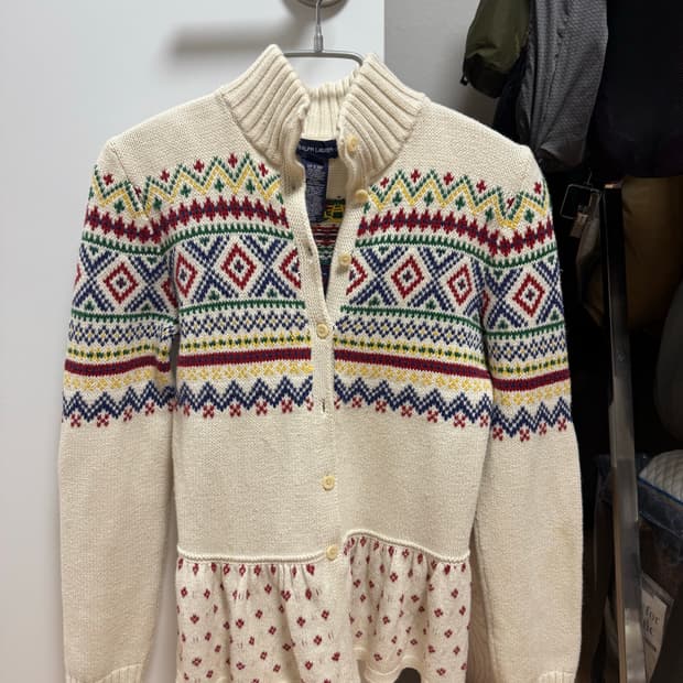 랄프로렌 노르딕패턴 가디건