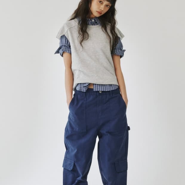 플리즈프로젝트 셔츠 + 컷팅 하프 스웻