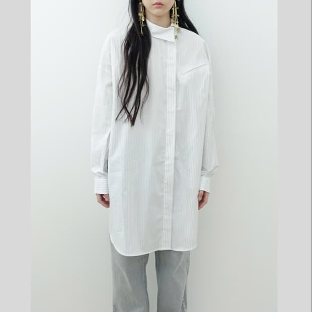 샵페어리 언발란스 셔츠 원피스