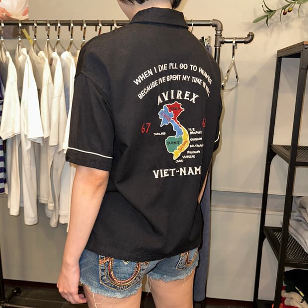 Avirex Viet-nam war camp collar shirt