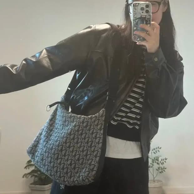 (남녀공용) 디올 빈티지 오블리크 크로스백 호보백