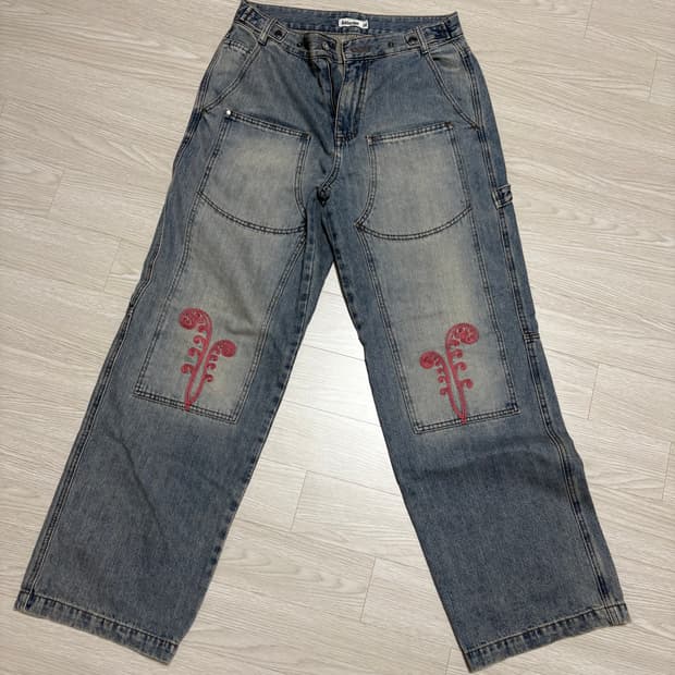 카락터 더블니 팬츠