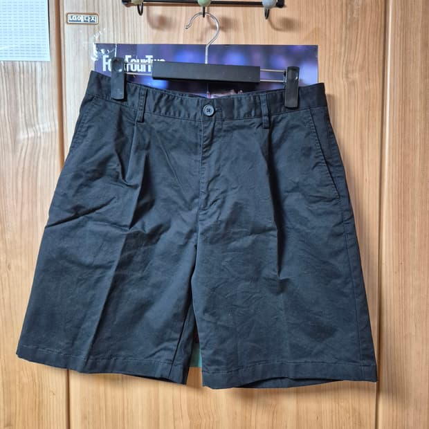 무탠다드 와이드 치노 쇼츠 31 블랙