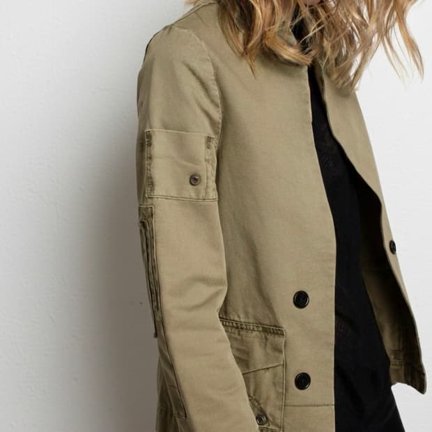 쟈딕앤볼테르 카키색 미리터리 스타일 여성 자켓