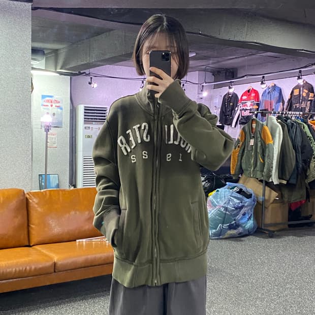 홀리스터 아치로고 1922 카키 집업 B3476