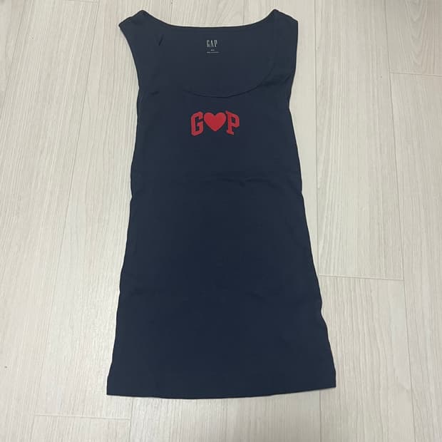 Gap 나시 슬리브리스 네이비 롱 나시