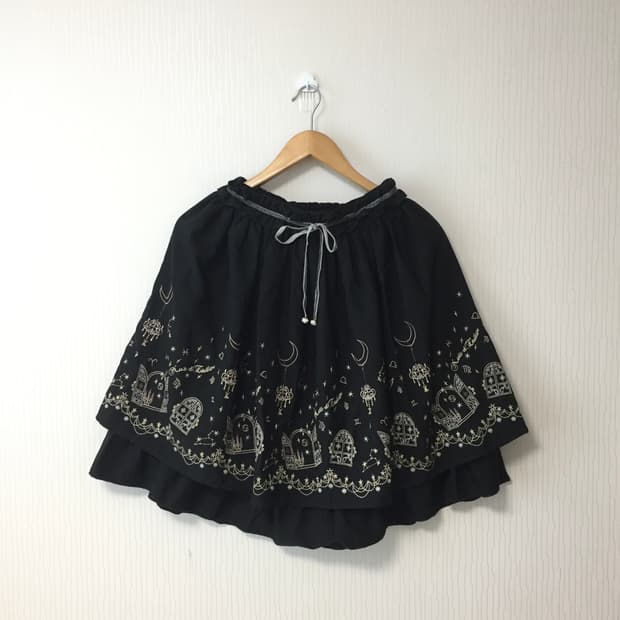 일본 빈티지 모리걸 치마 스커트 블랙 코디