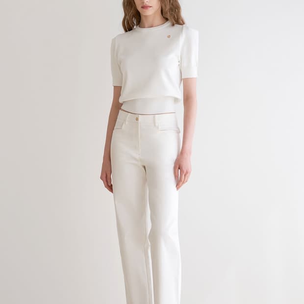 일로제 Shoulder Point Short Sleeve Knit