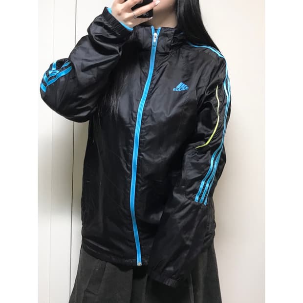 아디다스 트레이닝 기모 후드집업 바람막이 100