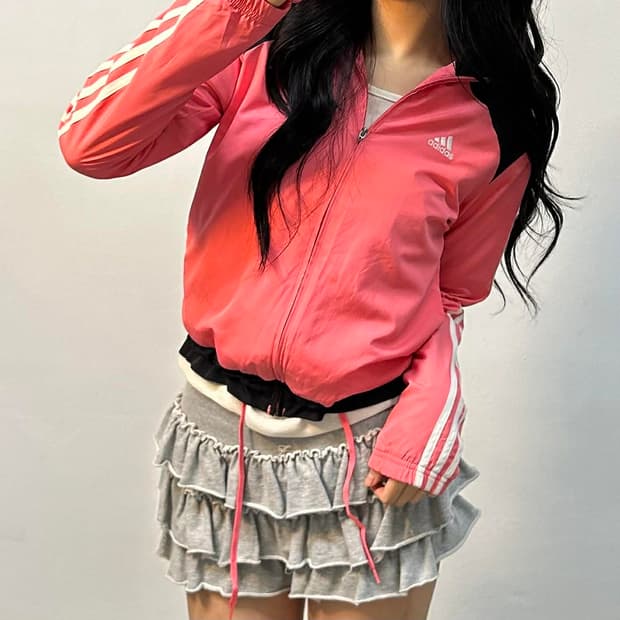 아디다스 00s 일본판 러블리힙 걸즈 윈드브레이커 자켓 바람막이(M)