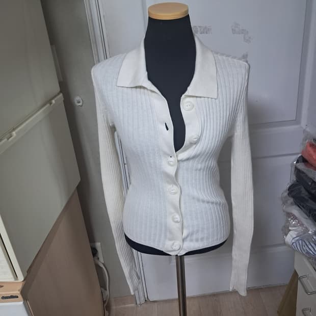 랙앤본 골지 캐시미어+면 가디건 S(21년제품)