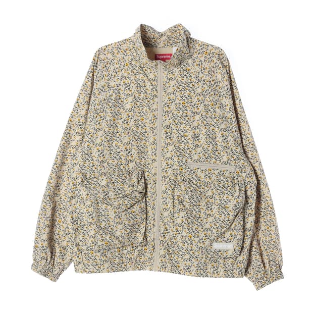 슈프림 23SS 베이지 플로럴 빅포켓 오버핏 바람믹이 집업 점퍼 재킷
